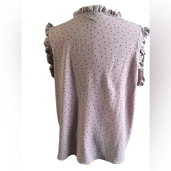 MAUVE Purple Polka Dot Sleeveless Top 1X - Picture 2 of 6